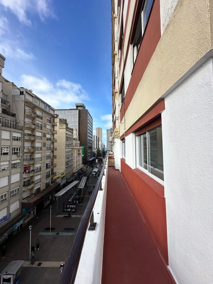 Departamento cuatro ambientes con cochera a la calle y balcon terraza. Reciclado. Zona: Centro
