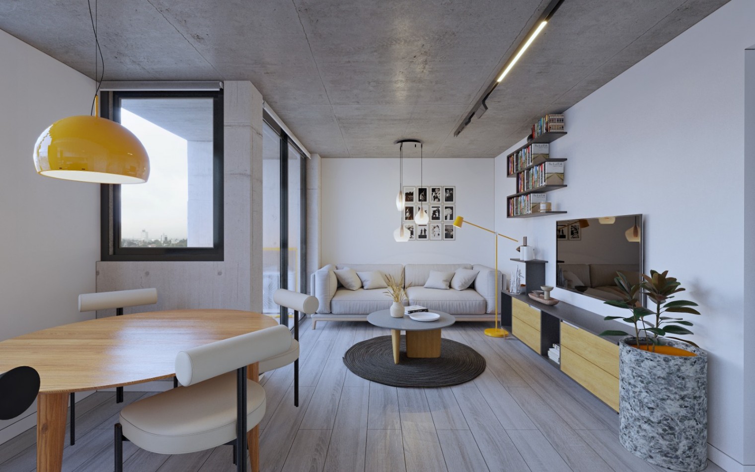 Departamento a Estrenar, dos ambientes a la calle con balcon saliente, doble espacio de cochera. Chauvin