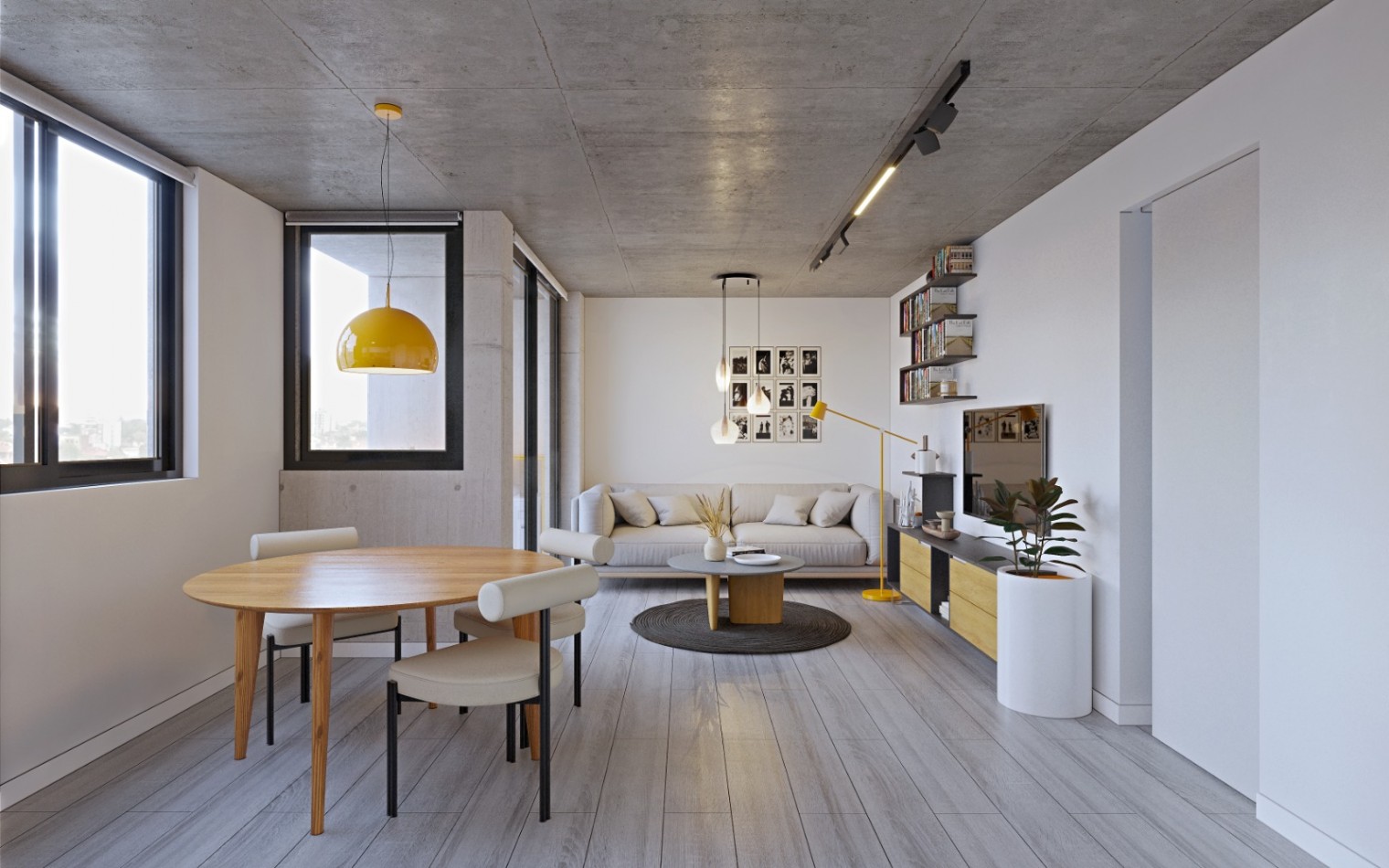 Departamento a Estrenar, dos ambientes a la calle con balcon saliente, doble espacio de cochera. Chauvin