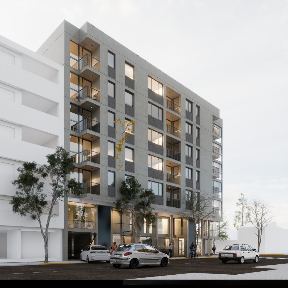 Departamento a Estrenar, dos ambientes a la calle con balcon saliente, doble espacio de cochera. Chauvin