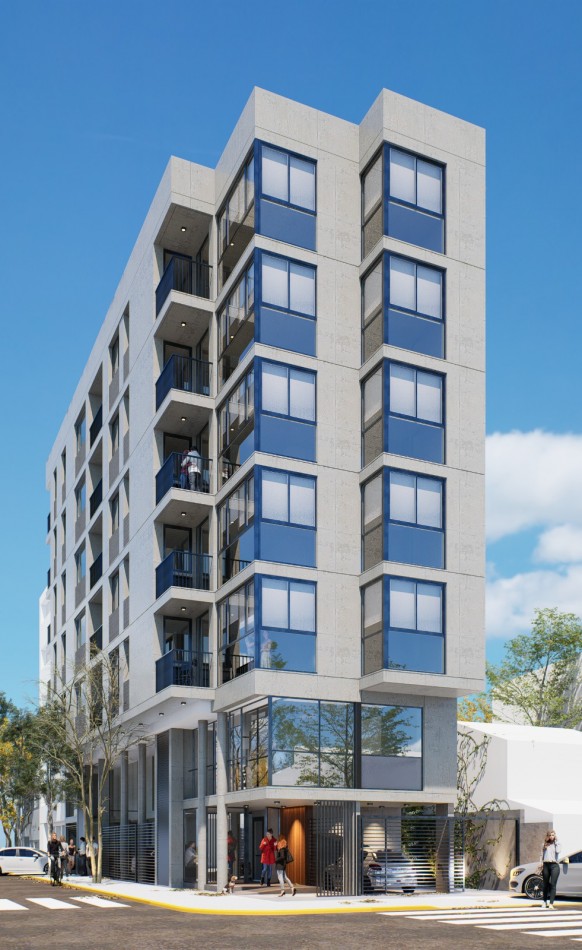 Departamento a Estrenar, dos ambientes a la calle con balcon saliente, doble espacio de cochera. Chauvin