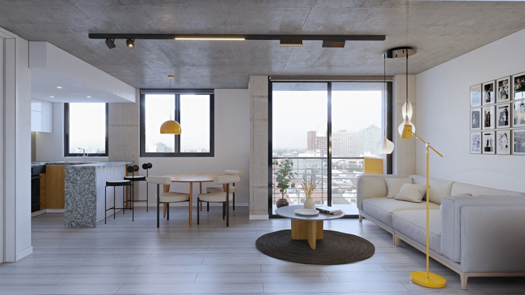 Departamento a Estrenar, dos ambientes a la calle con balcon saliente, doble espacio de cochera. Chauvin