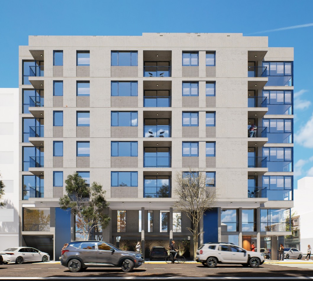 Departamento a Estrenar, dos ambientes a la calle con balcon saliente, doble espacio de cochera. Chauvin