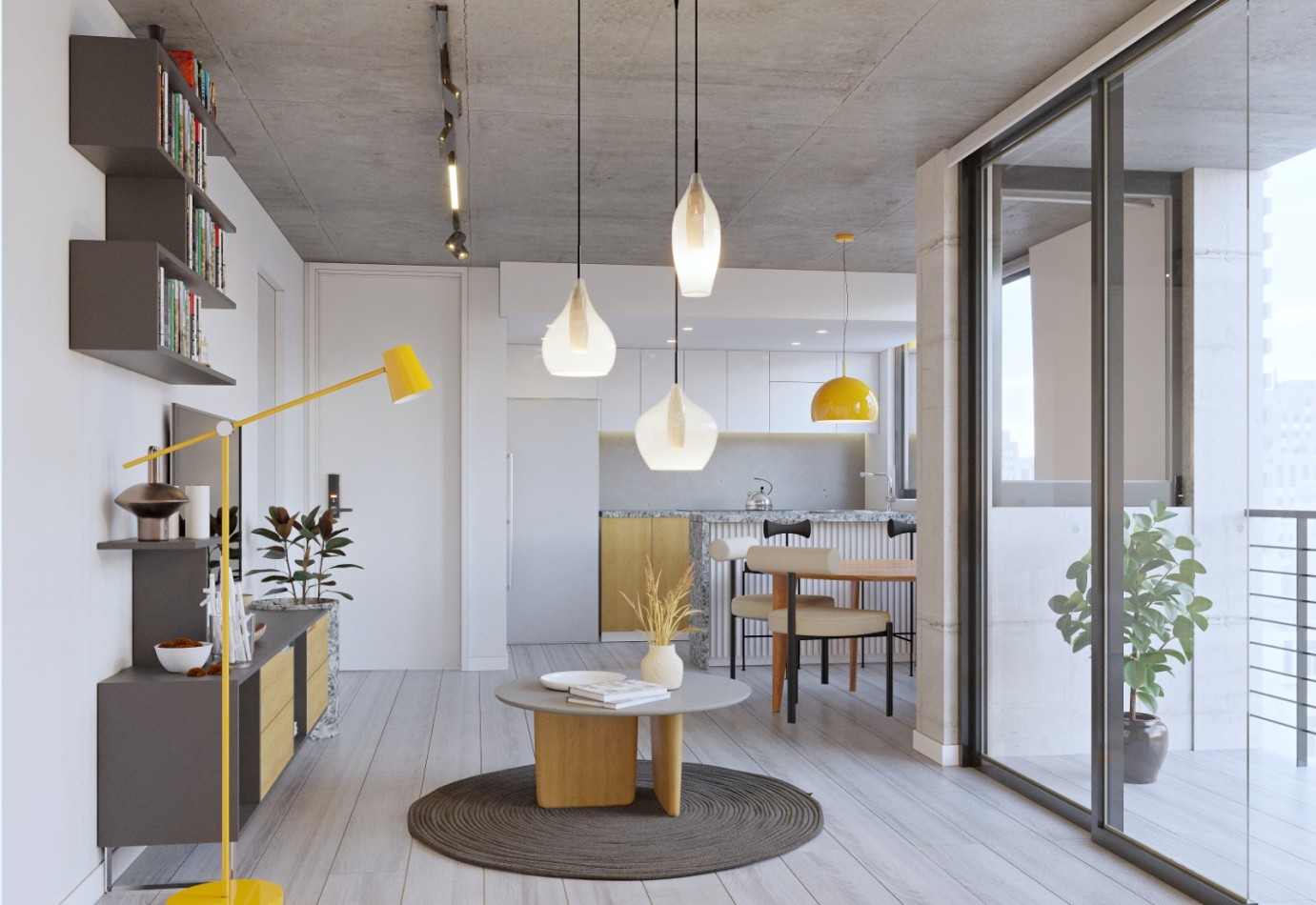 Departamento a Estrenar, dos ambientes a la calle con balcon saliente, doble espacio de cochera. Chauvin