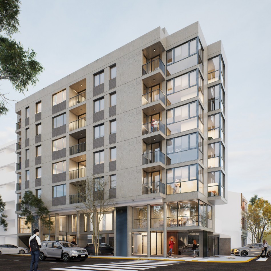 Departamento a Estrenar, dos ambientes a la calle con balcon saliente, doble espacio de cochera. Chauvin