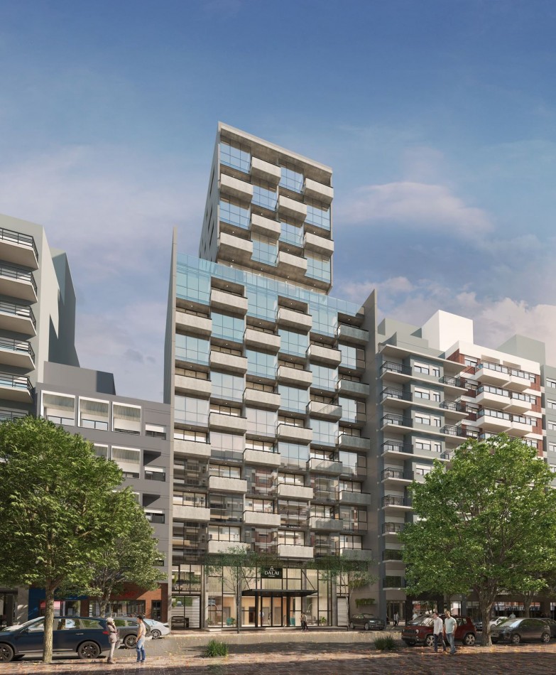 Departamento dos ambientes a Estrenar a la calle con balcon saliente con cochera fija. Centro