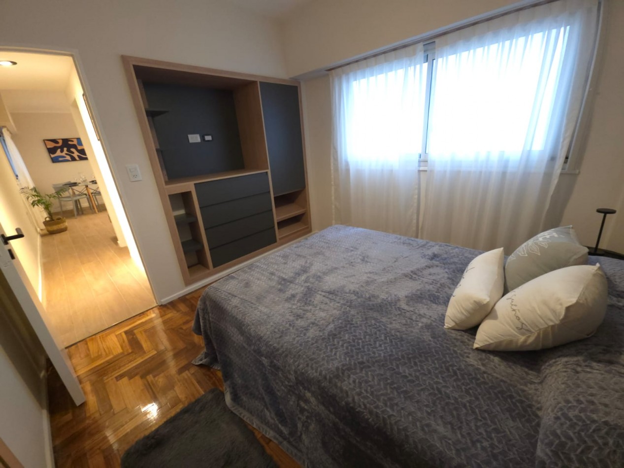 Departamento dos ambientes. Reciclado y amoblado.