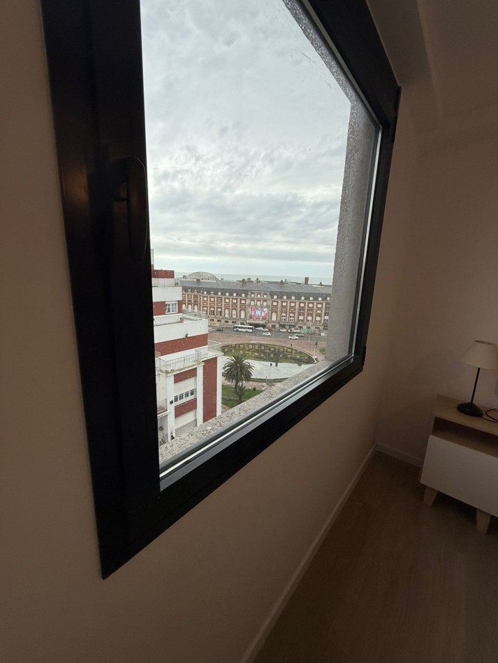 Departamento dos ambientes a Estrenar a la calle con balcon saliente y vista laeral al mar! Plaza Colon