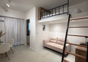 Departamento un ambiente tipo loft. Reciclado y amoblado. Guemes